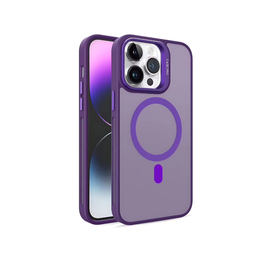 CaseKraft Magsafe Pro Case (Purple) with camera protection
